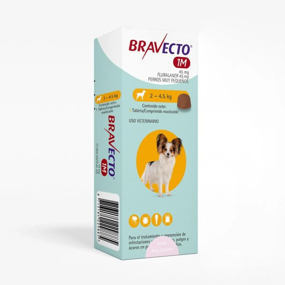 Bravecto para Perros 1M 2 a 4,5 Kg