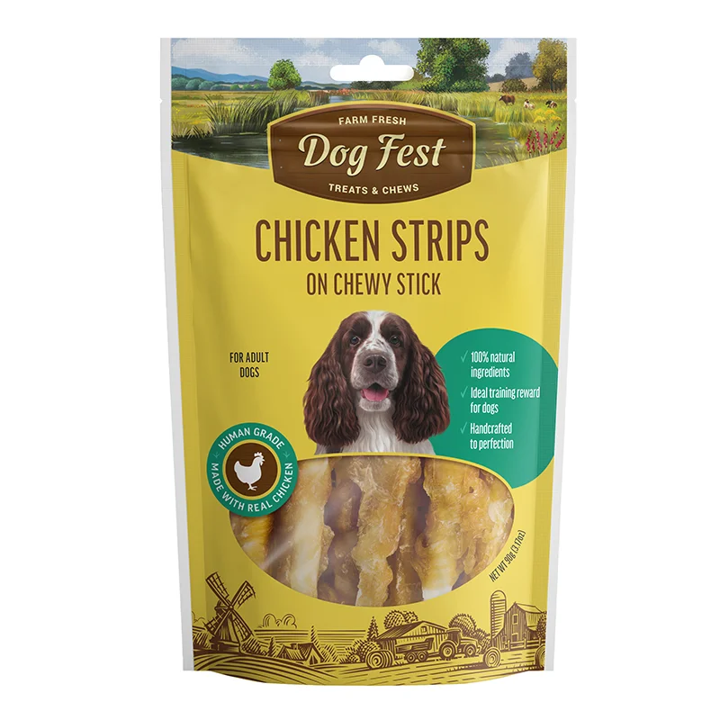Dog Fest Snack Tiras de Pollo en Barra 90 Gr