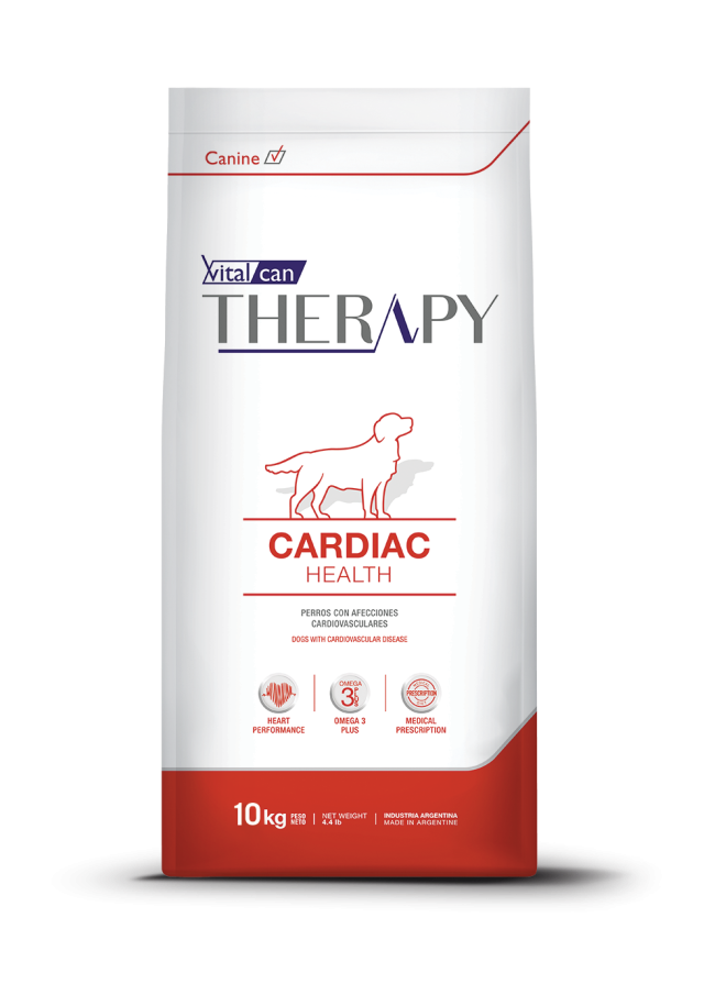 Alimento para perros Vitalcan Therapy Cardiac Health de 10kg, comida saludable para la salud cardíaca canina.