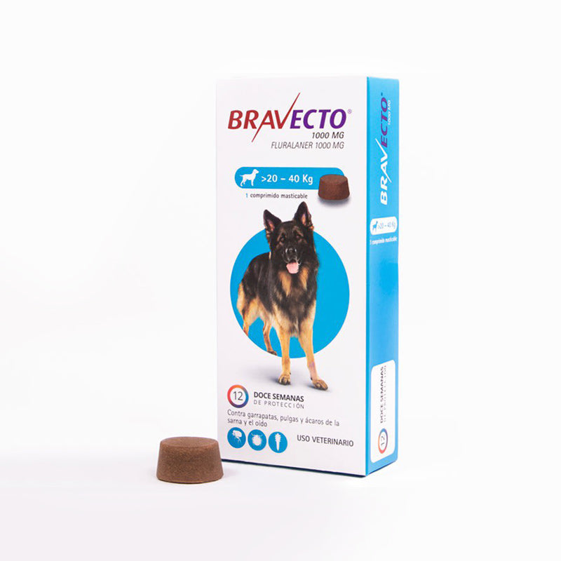 Bravecto Perros 20 a 40 kg 1000mg