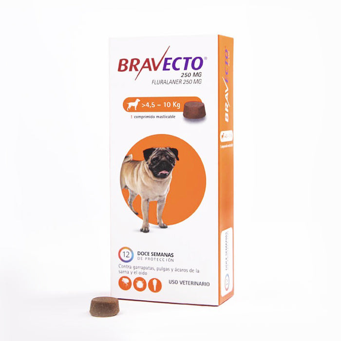 Bravecto Perros 4,5 a 10 kg 250mg