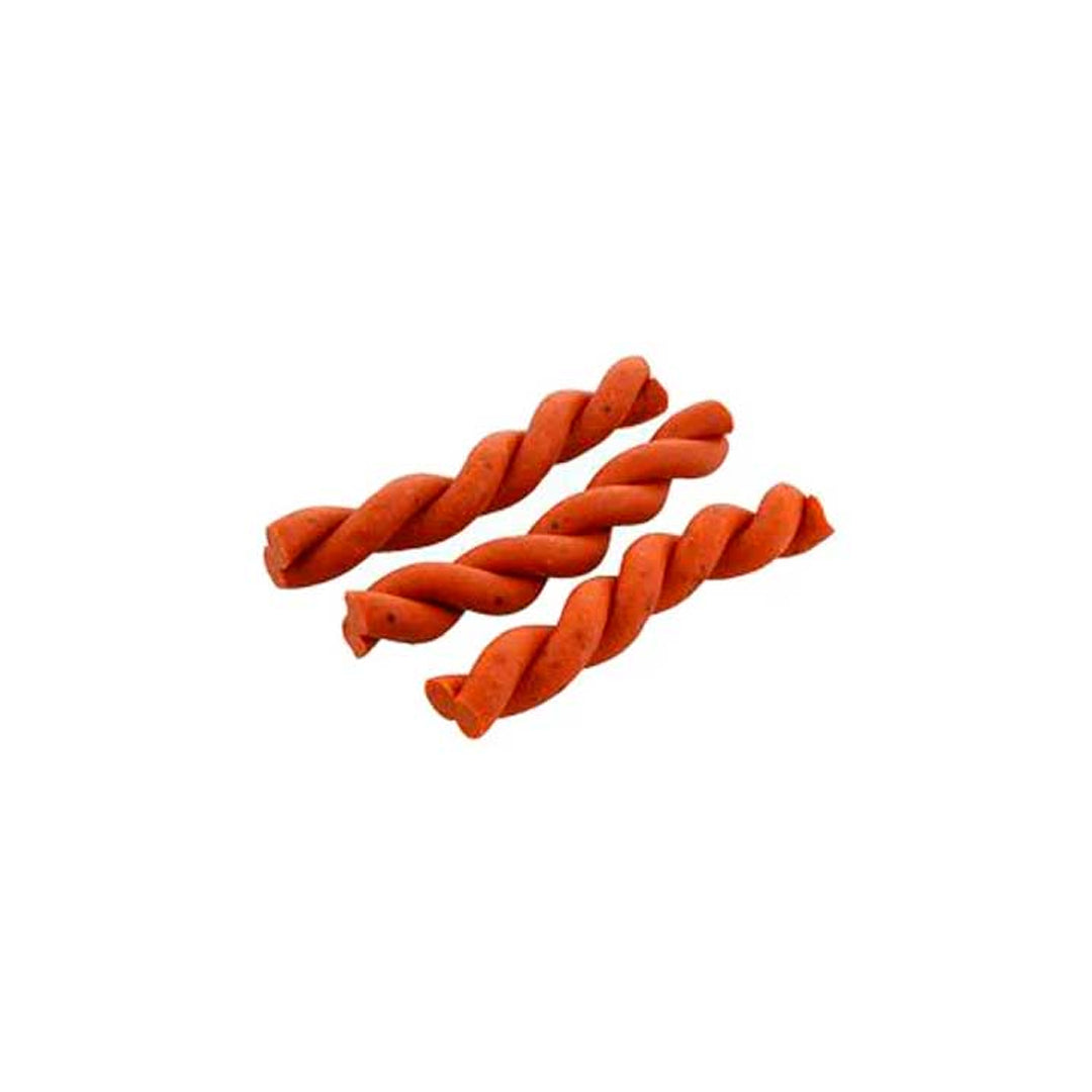 Rollitos de panceta Goofy de ventas pet, snack para perros, con panceta crujiente y sabor delicioso, en empaque individual.