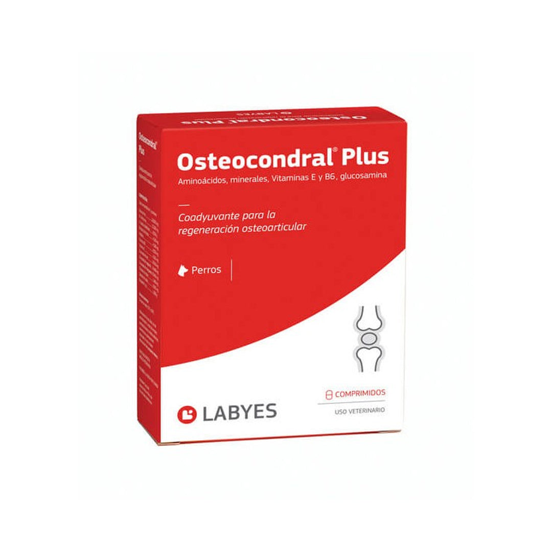 Comprimidos Osteocondral Plus para perros, regenerador osteoarticular de la marca Ventas Pet, en envase con 30 unidades.
