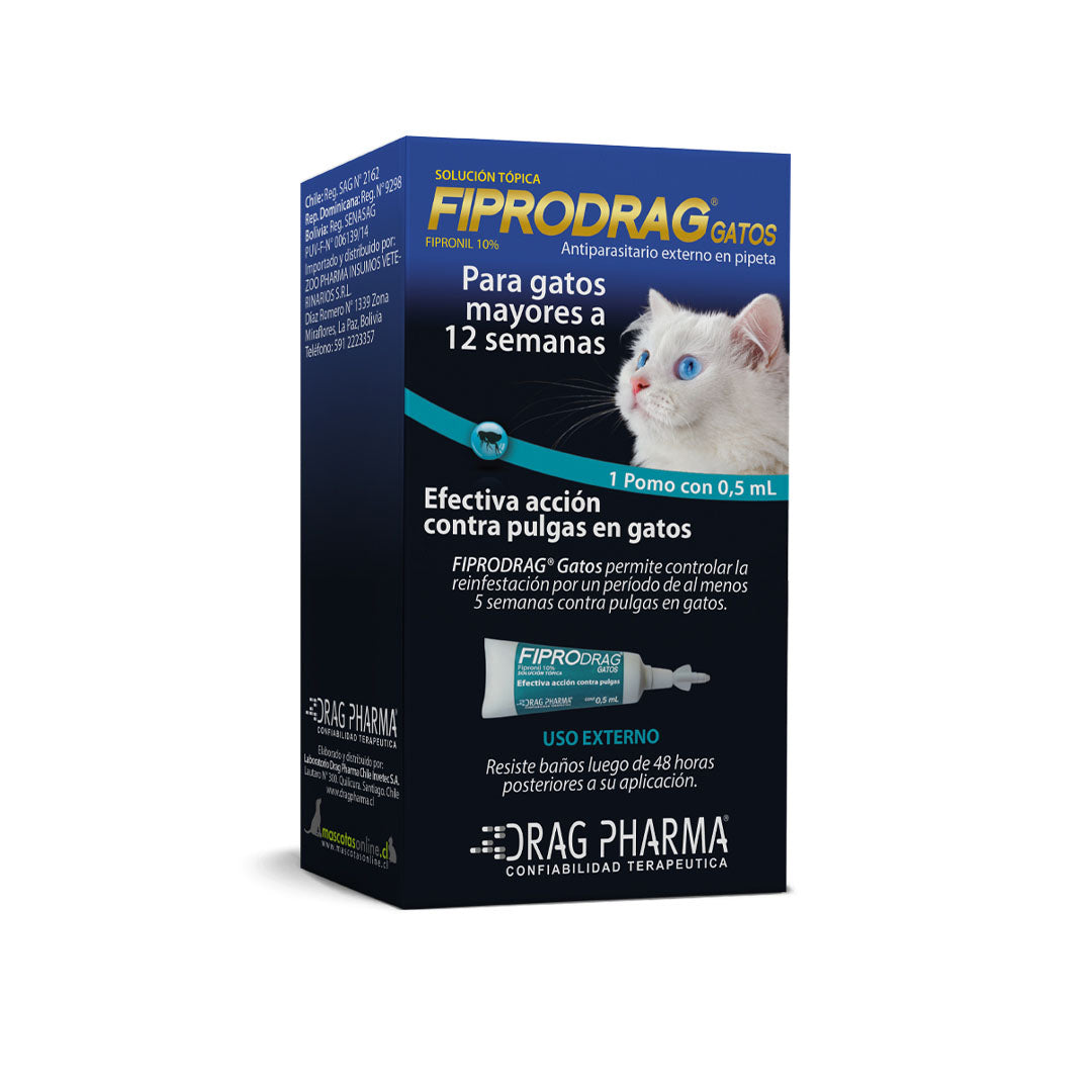Pipeta antipulgas para gatos de la marca ventas pet, control de pulgas y parásitos en animales domésticos.