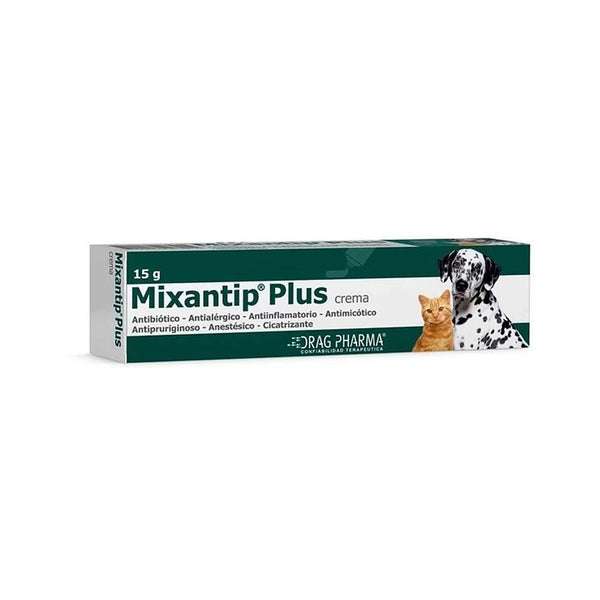 Medicamentos Drag Pharma Mixantip Plus para perros y gatos, 15 g, con ingredientes naturales para la salud animal.