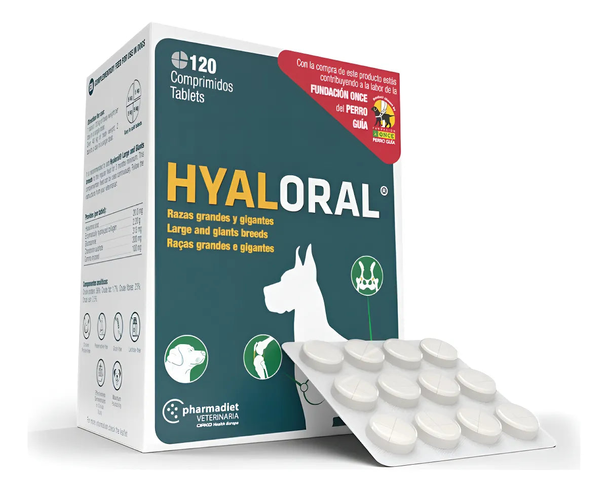 Pharmadiet Hyaloral Comprimidos Razas Grandes Articulaciones Salud 120 Tabs - ventas pet