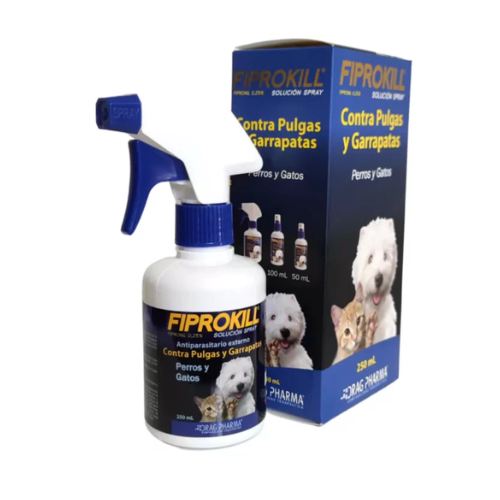 Fiprokill Spray 250ml Perro Gato-antiparasitario Externo - ventas pet
