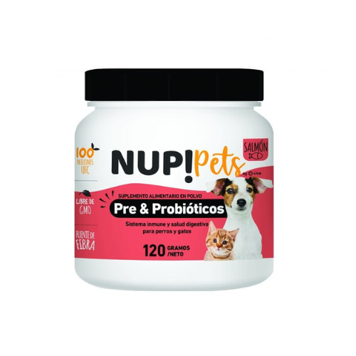 Nup! Pets Suplemento En Polvo Pre Y Probióticos Perro Y Gato Salmon