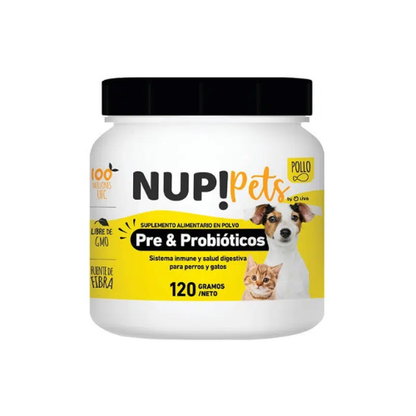 Nup! Pre & Probióticos Perros Y Gatos Sabro Pollo 120 Gr