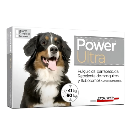 Power Ultra 41 A 60 Kg Pipeta Perro Anti Pulgas Garrapatas