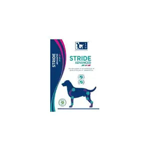 Suplementos y vitaminas TRM Stride Advanced en envase blanco con etiqueta azul y detalles en naranja, vista frontal.