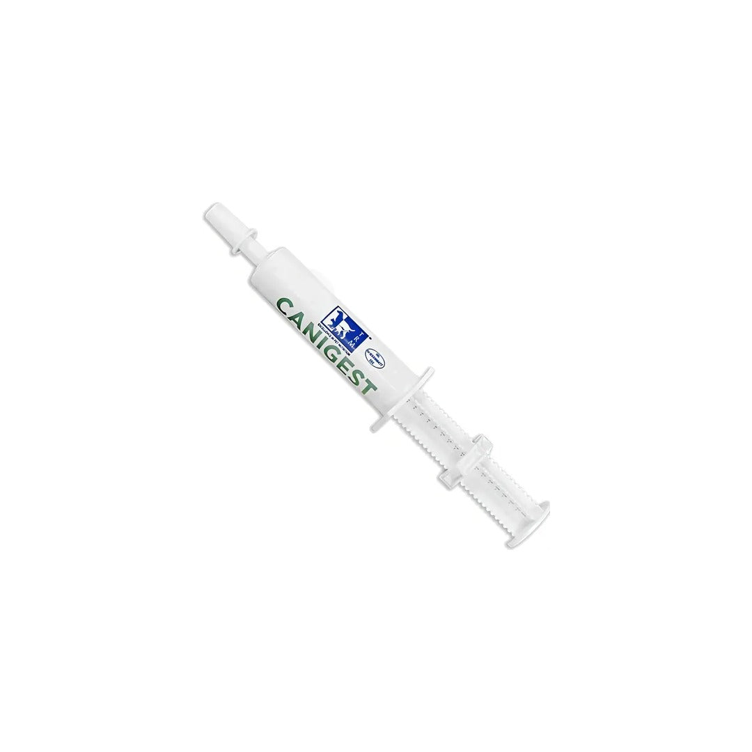 Suplemento probiótico Canigest Combi de 16 ml para perros y gatos, frasco con gotas para mejorar la salud digestiva.