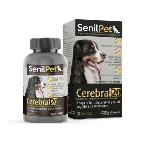 Senilpet Cerebral 20 Raza Grande (30 Comp) - ventas pet