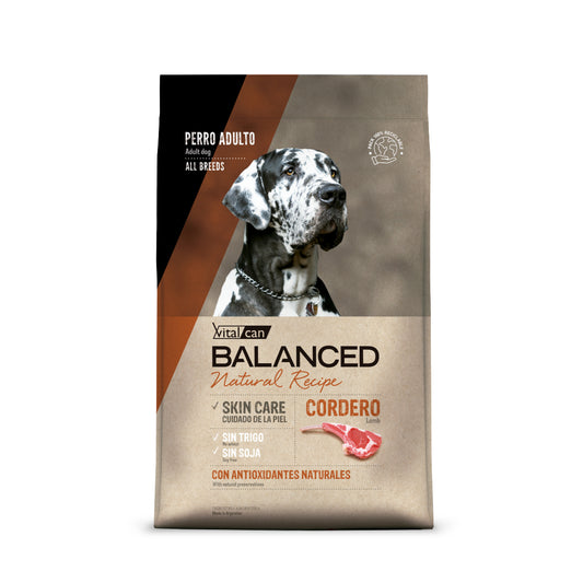 Alimento natural para perros con receta equilibrada de cordero en paquete de 3 kg, de la marca ventas pet.