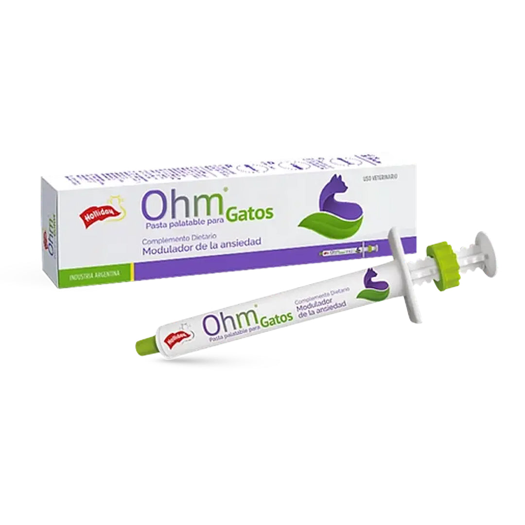 Modulador de conducta para gatos Holliday Ohm con pasta de valeriana y omega 3, 7g, de la marca ventas pet.