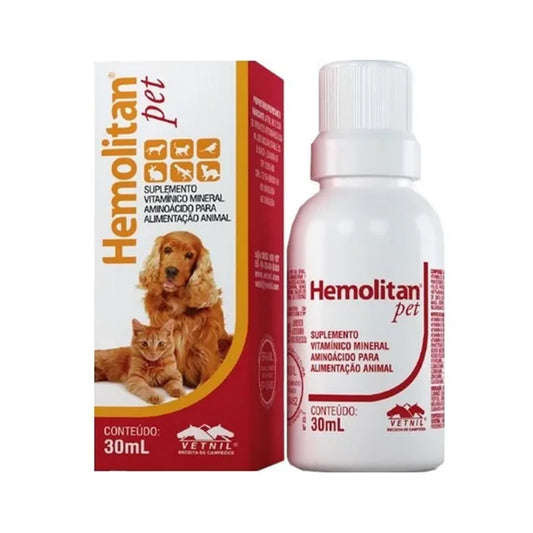 Multivitamínico Perros Y Gatos Hemolitan Pet Oral 30 Ml