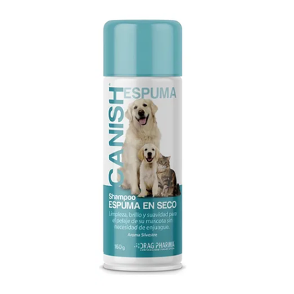 Canish Espuma En Seco Shampoo 160 G Perro Y Gato Fragancia S - Silvestre