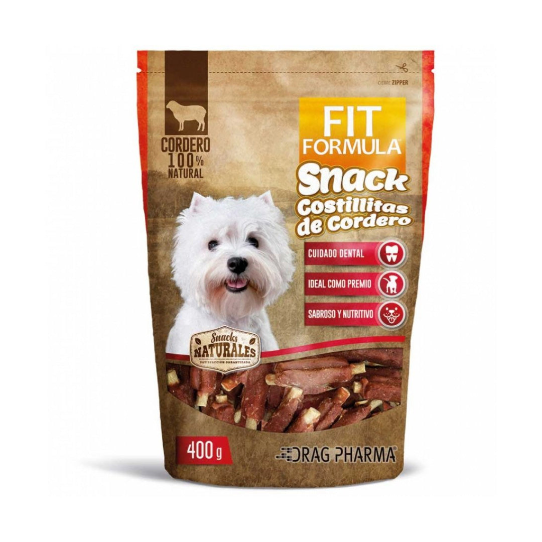 Costillitas de cordero para perros de 400g de la marca ventas pet, snack saludable para la salud oral del perro.